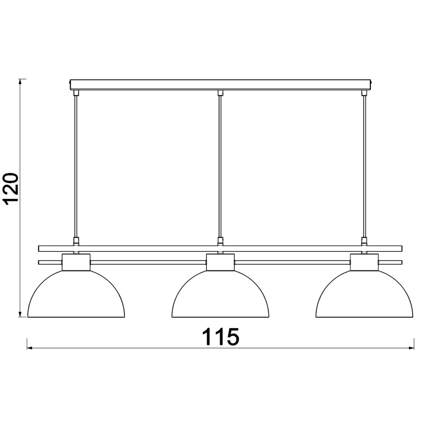 Lámpara colgante ESTATE 3xE27/15W/230V verde
