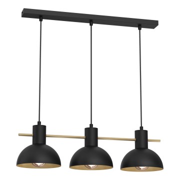 Lámpara colgante ESTATE MINI 3xE27/15W/230V negro