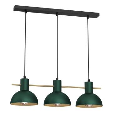 Lámpara colgante ESTATE MINI 3xE27/15W/230V verde
