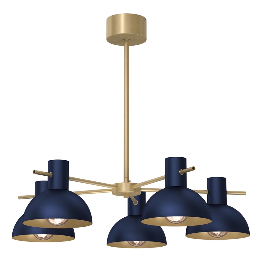 Lámpara colgante ESTATE MINI 5xE27/15W/230V azul