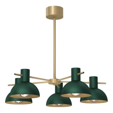 Lámpara colgante ESTATE MINI 5xE27/15W/230V Verde