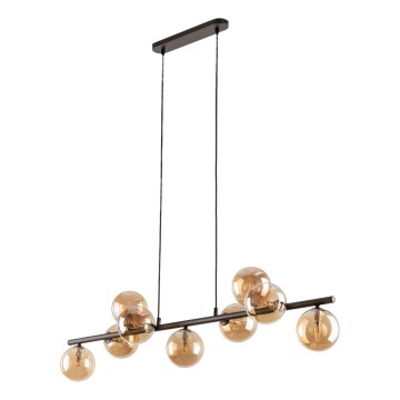 Lámpara colgante ESTERA 9xG9/6W/230V marrón/beige ahumado
