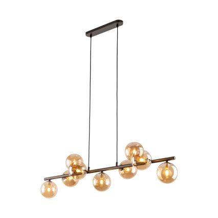 Lámpara colgante ESTERA 9xG9/6W/230V marrón/beige ahumado