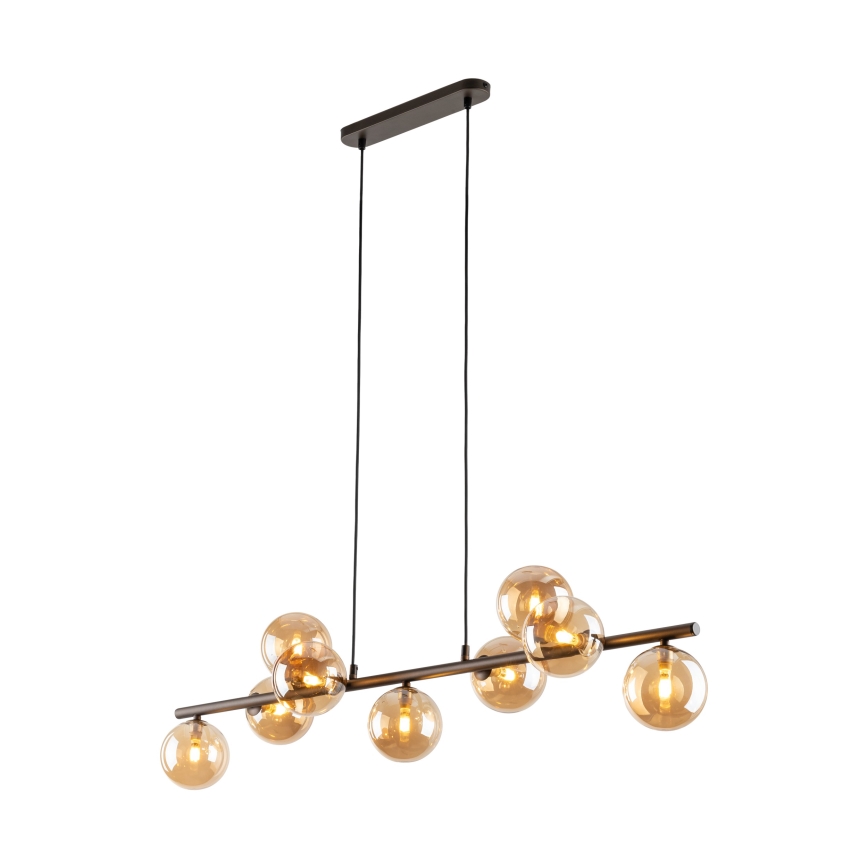 Lámpara colgante ESTERA 9xG9/6W/230V marrón/beige ahumado