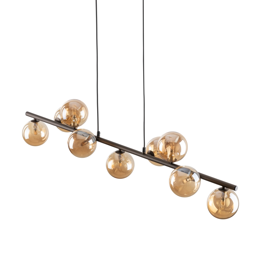 Lámpara colgante ESTERA 9xG9/6W/230V marrón/beige ahumado