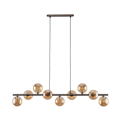 Lámpara colgante ESTERA 9xG9/6W/230V marrón/beige ahumado