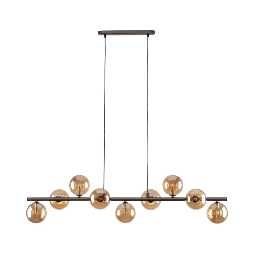 Lámpara colgante ESTERA 9xG9/6W/230V marrón/beige ahumado