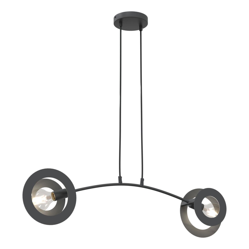 Lámpara colgante EUFORIA 2xE27/15W/230V negro