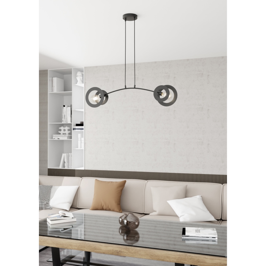 Lámpara colgante EUFORIA 2xE27/15W/230V negro
