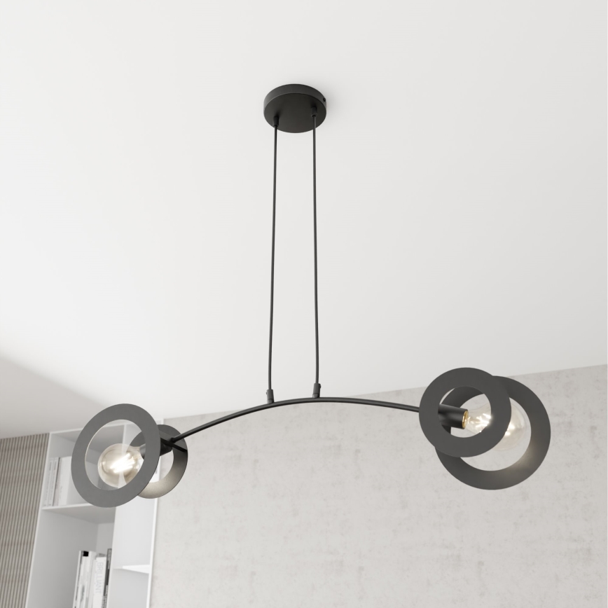 Lámpara colgante EUFORIA 2xE27/15W/230V negro