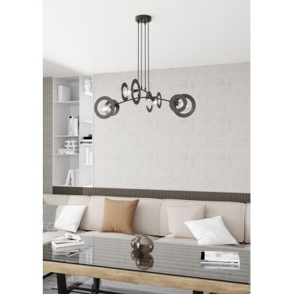Lámpara colgante EUFORIA 4xE27/15W/230V negro
