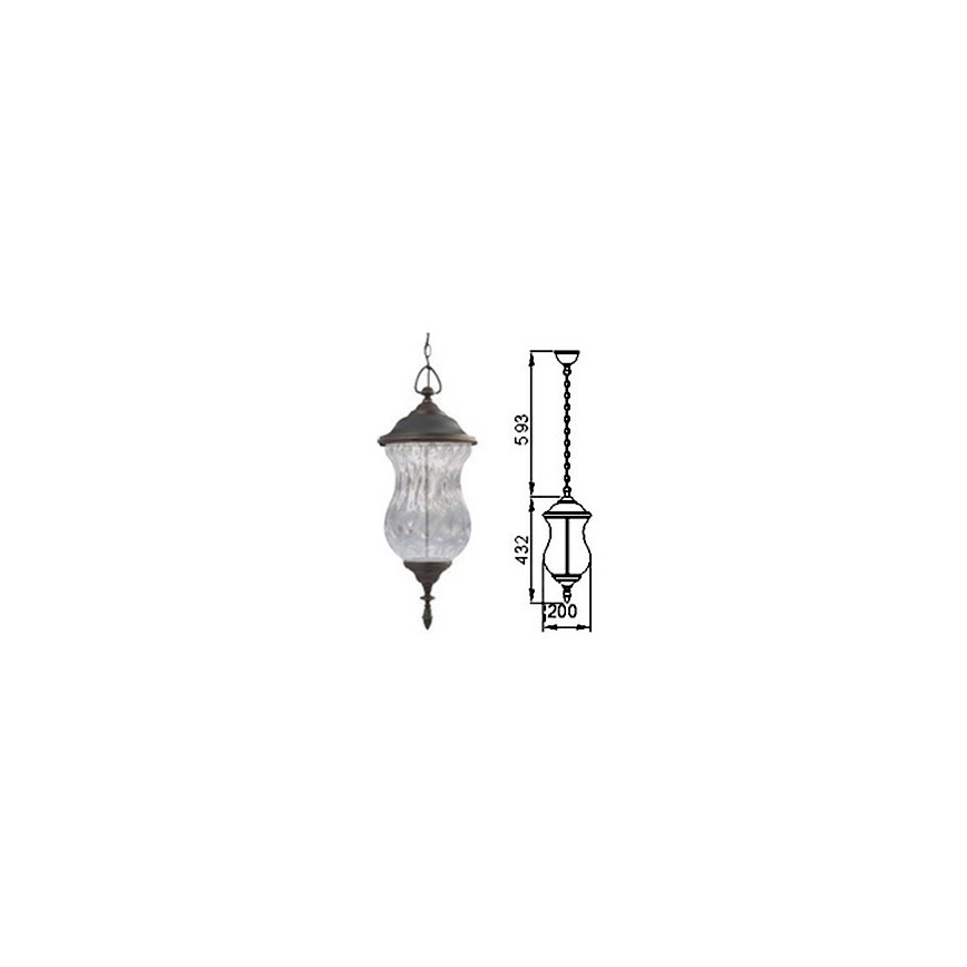 Lámpara colgante exterior   MARSYLIA 3xLED/3W/230V