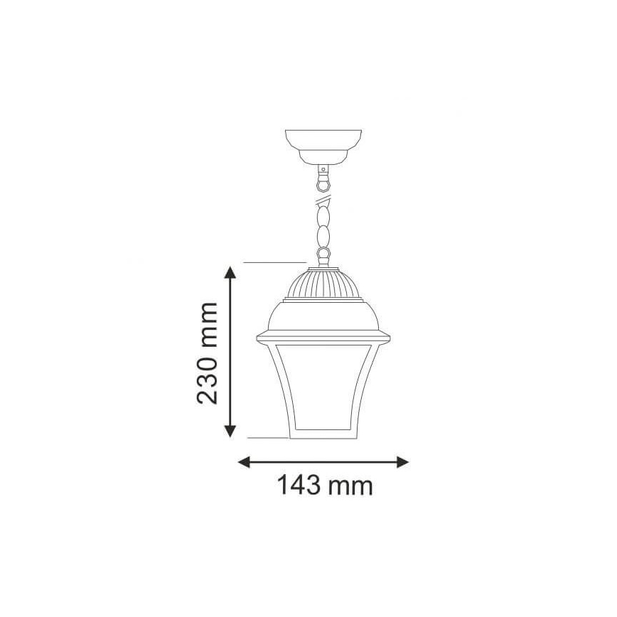 Lámpara colgante exterior PARIS 2 1xE27/60W 230V