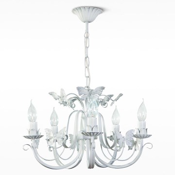 Lámpara colgante FARFALA 5xE14/40W/230V pátina