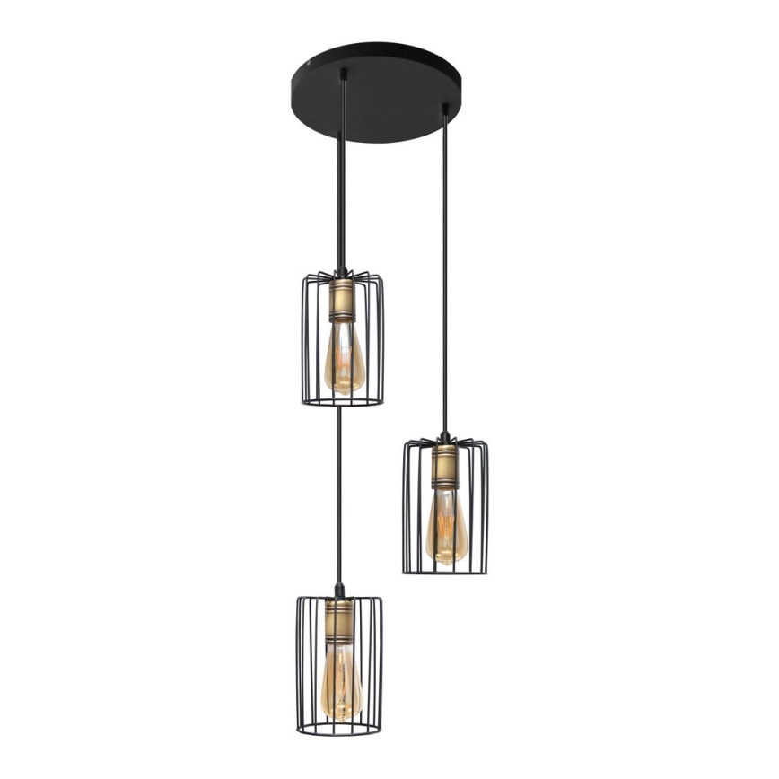 Lámpara colgante FARGO 3xE27/15W/230V