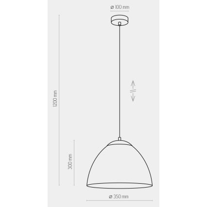 Lámpara colgante FARO 1xE27/60W/230V blanco