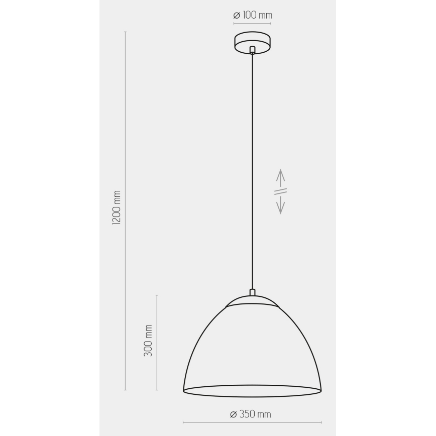 Lámpara colgante FARO 1xE27/60W/230V gris