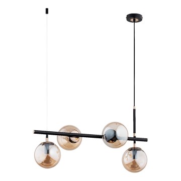 Lámpara colgante FIORE 4xE14/10W/230V negro