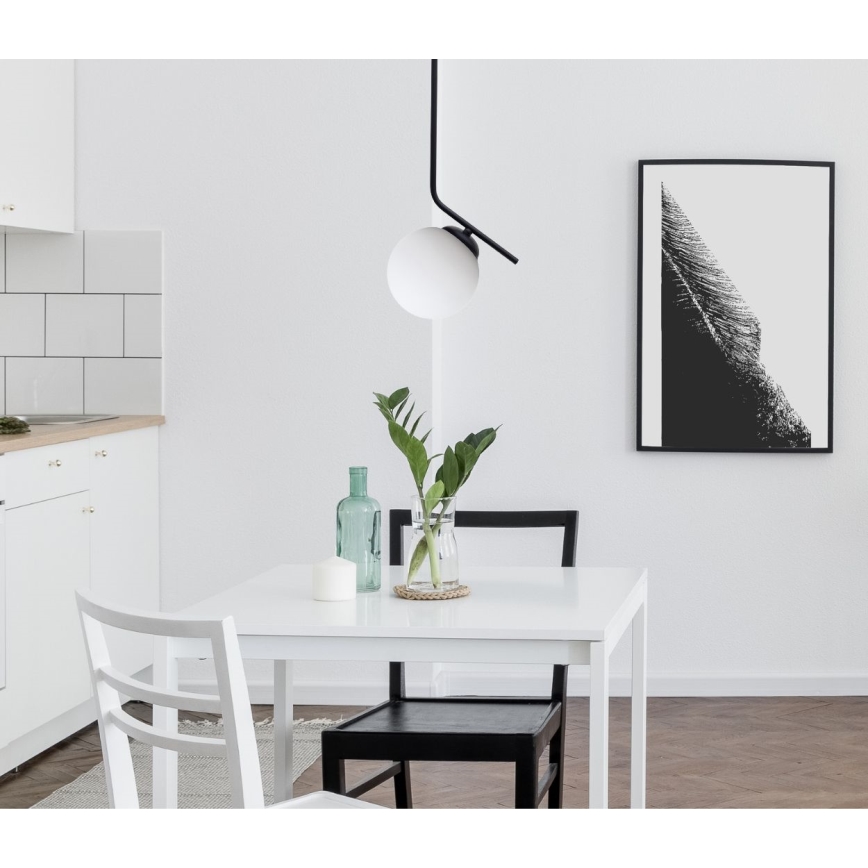 Lámpara colgante FIRA 1xE27/60W/230V negro