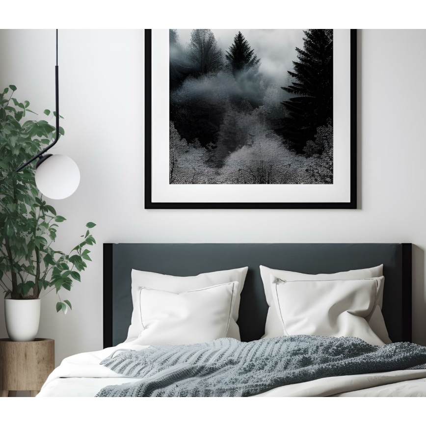 Lámpara colgante FIRA 1xE27/60W/230V negro