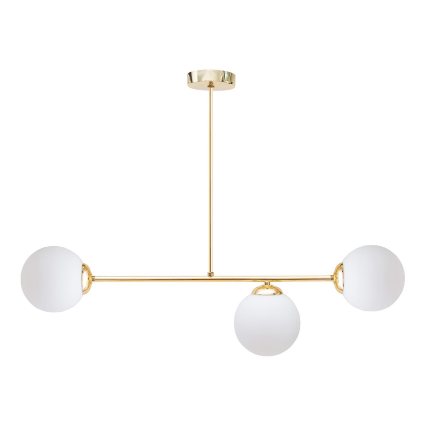 Lámpara colgante FIRA 3xE27/60W/230V dorado