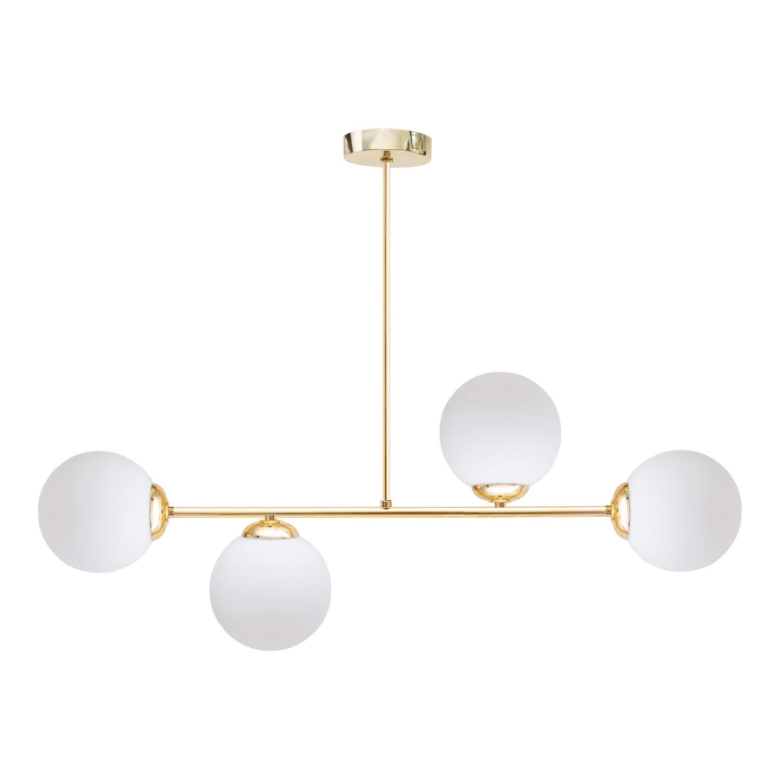 Lámpara colgante FIRA 4xE27/60W/230V dorado