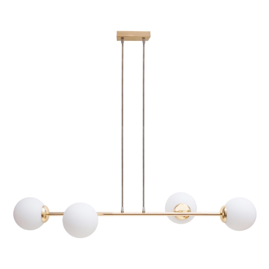 Lámpara colgante FIRA 4xE27/60W/230V dorado