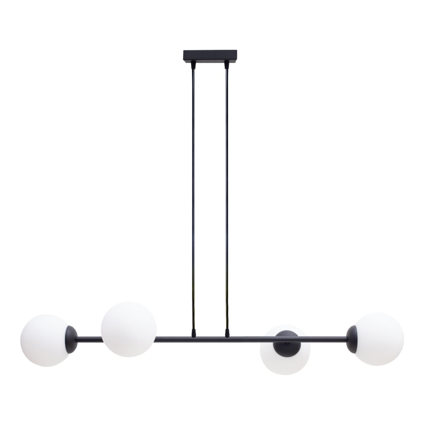 Lámpara colgante FIRA 4xE27/60W/230V negro