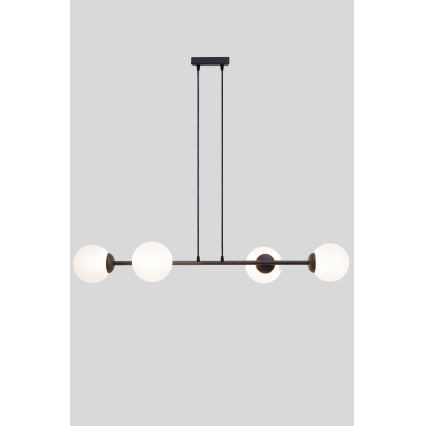 Lámpara colgante FIRA 4xE27/60W/230V negro