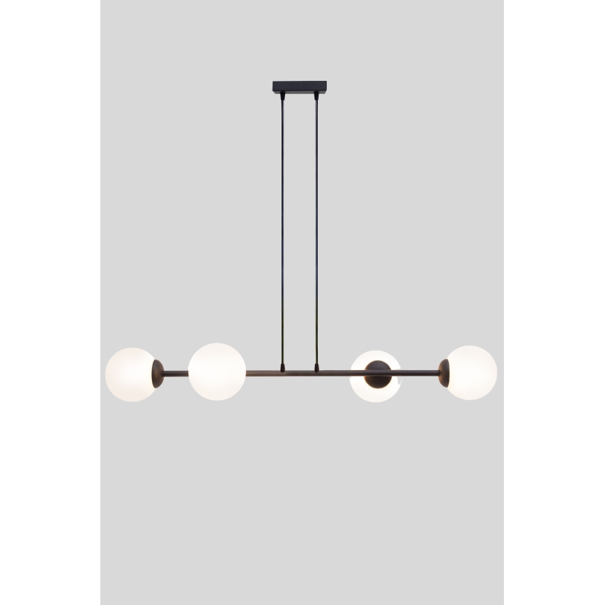 Lámpara colgante FIRA 4xE27/60W/230V negro