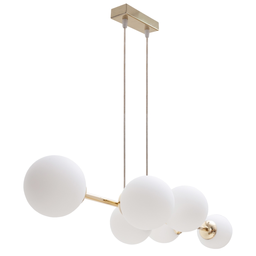 Lámpara colgante FIRA 5xE27/60W/230V dorado