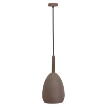 Lámpara colgante FLEN 1xE27/40W/230V diá. 16 cm marrón