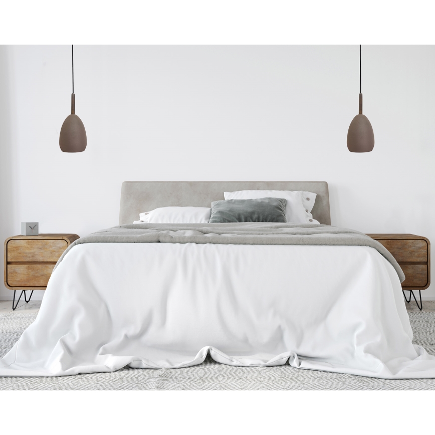 Lámpara colgante FLEN 1xE27/40W/230V diá. 16 cm marrón