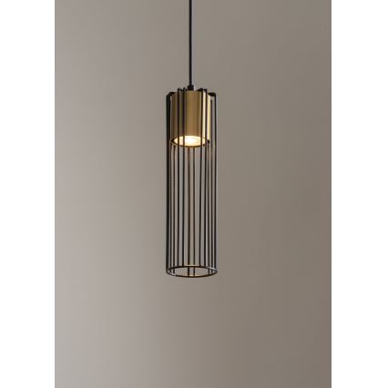 Lámpara colgante FOBIA 1xGU10/25W/230V negro/dorado