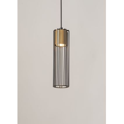 Lámpara colgante FOBIA 1xGU10/25W/230V negro/dorado