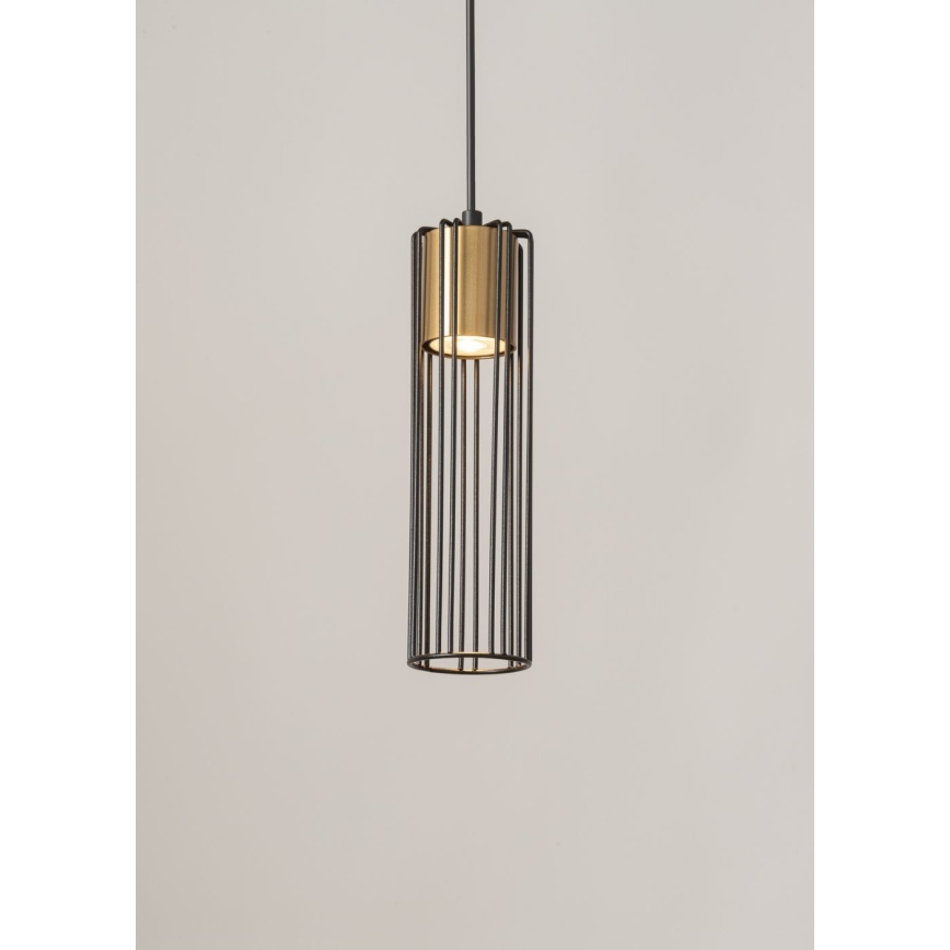 Lámpara colgante FOBIA 1xGU10/25W/230V negro/dorado