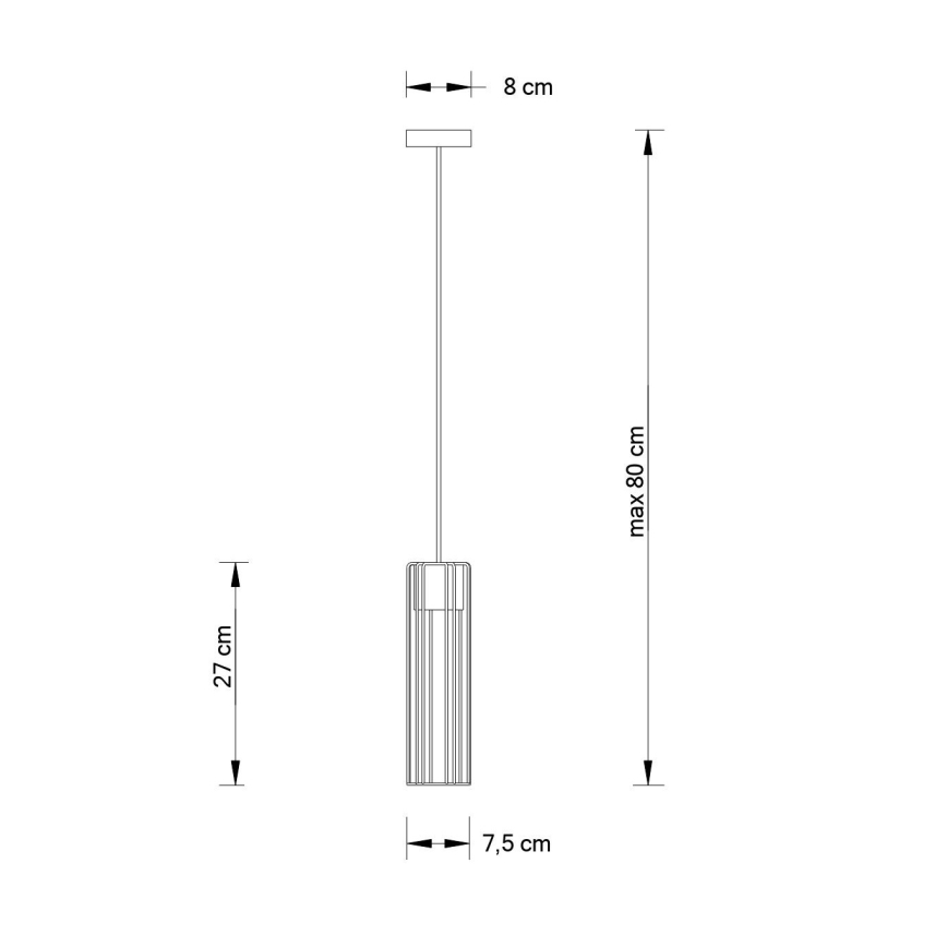 Lámpara colgante FOBIA 1xGU10/25W/230V negro/dorado