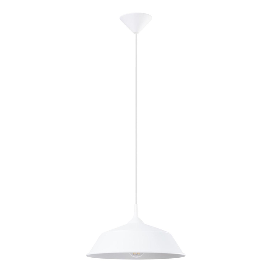 Lámpara colgante FRIKA 1xE27/15W/230V diá. 34 cm blanco
