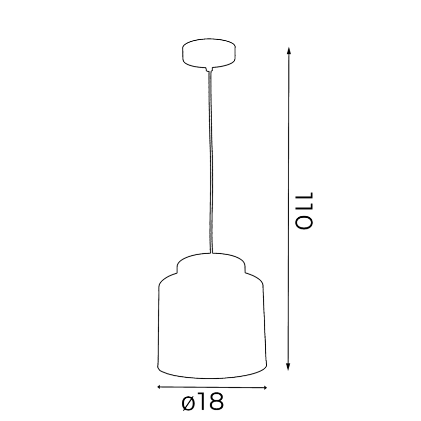 Lámpara colgante FRODI 1xE27/60W/230V negro
