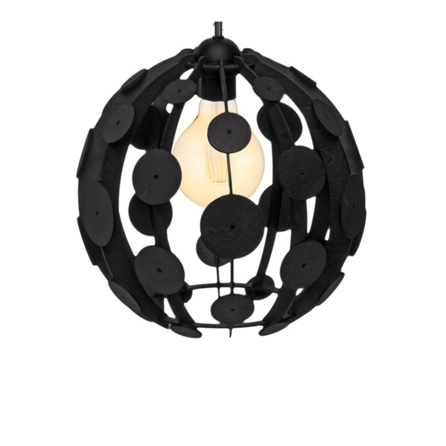 Lámpara colgante GAIA 3xE27/60W/230V negro/marrón