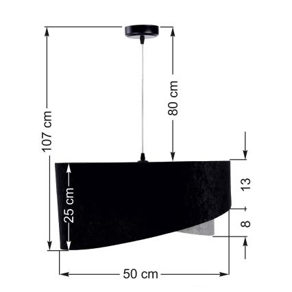 Lámpara colgante GALAXY 1xE27/60W/230V