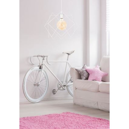 Lámpara colgante GALL 1xE27/60W/230V blanco