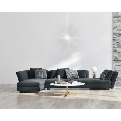 Lámpara colgante GALL 1xE27/60W/230V blanco