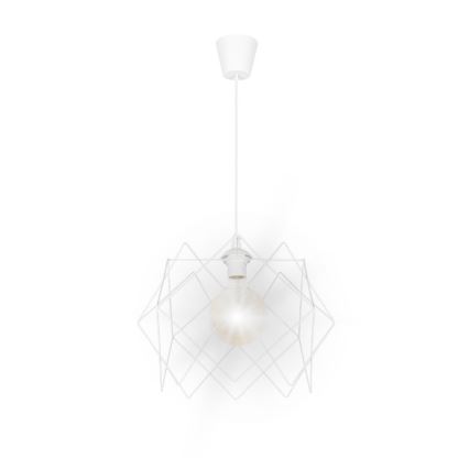 Lámpara colgante GALL 1xE27/60W/230V blanco