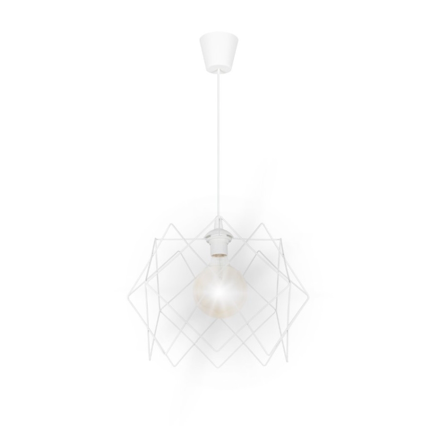 Lámpara colgante GALL 1xE27/60W/230V blanco
