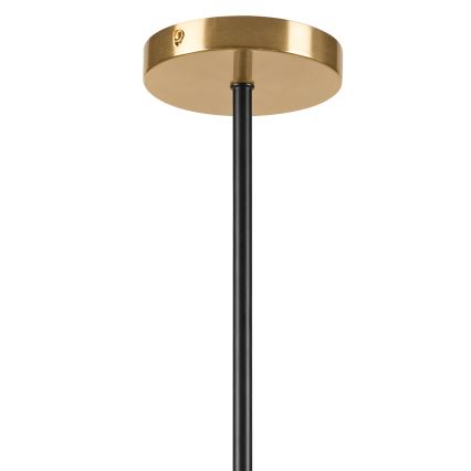 Lámpara colgante GEORGIA 5xE14/5W/230V dorado/beige ahumado