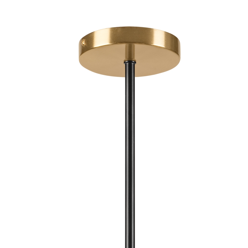 Lámpara colgante GEORGIA 7xE14/5W/230V dorado/beige ahumado