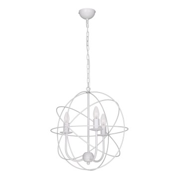 Lámpara colgante GLOBE 3 3xE14/60W blanco