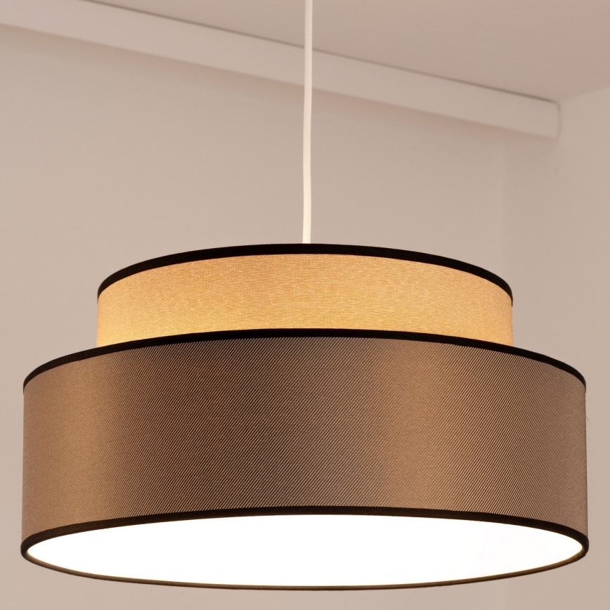 Lámpara colgante GRACE 1xE27/60W/230V beige/marrón