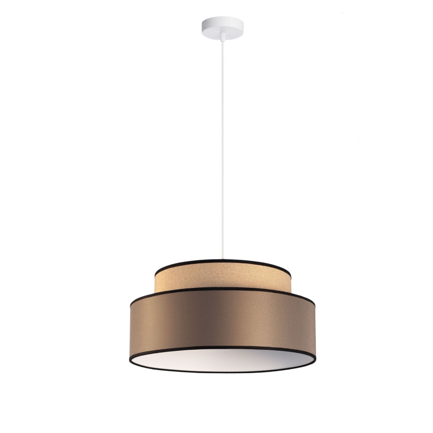 Lámpara colgante GRACE 1xE27/60W/230V beige/marrón